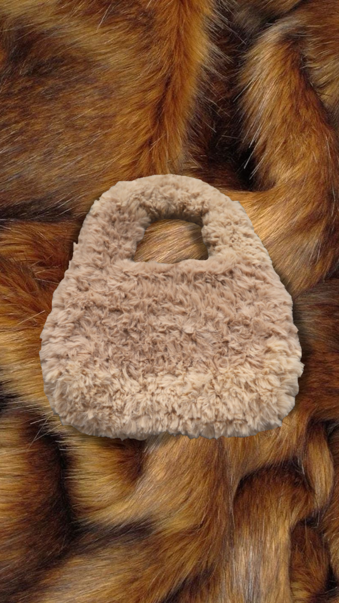 Sac ISULA fourrure beige, collection automne-hiver Machja Perla