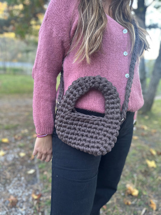 Sac ISULA fourrure Teddy bear en crochet fait main - Machja Perla