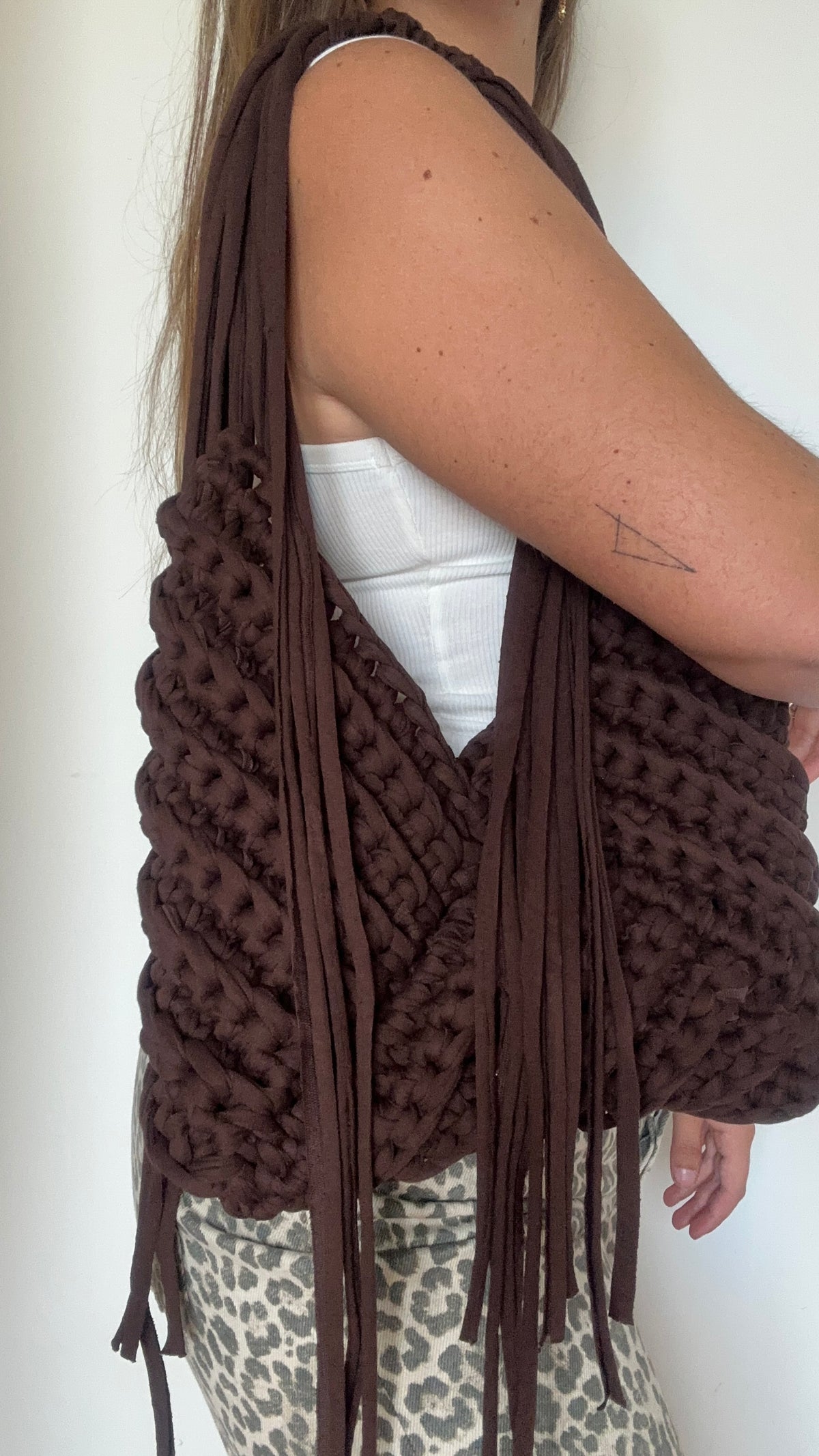Sac ALBA marron Chestnut dream en crochet fait main - Machja Perla (photo 4)